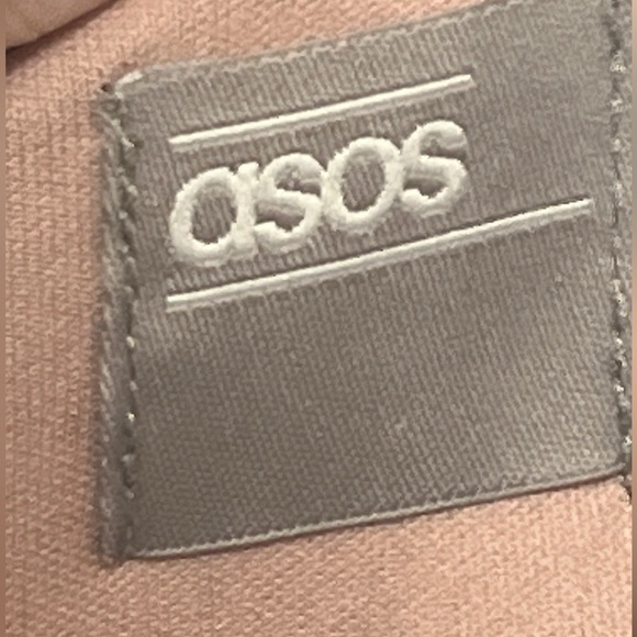 ASOS Strappy Midi Dress Dusty Rose Pink Stretch Bias Ruffle Size 8 - Picture 10 of 12